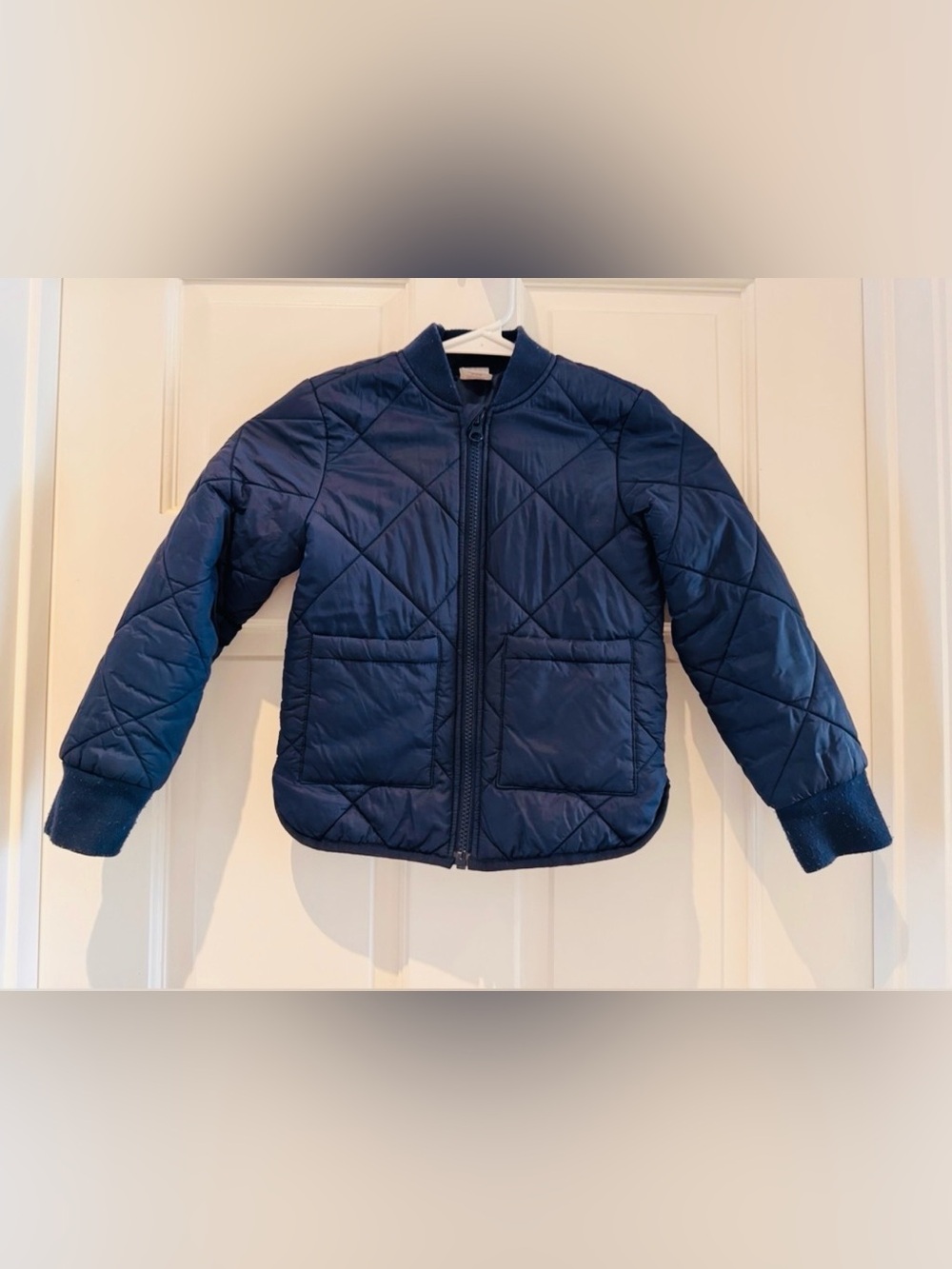 Wonder Nation Boys Quilted Bomber Jacket Navy Blue Size Youth XS (4-5)